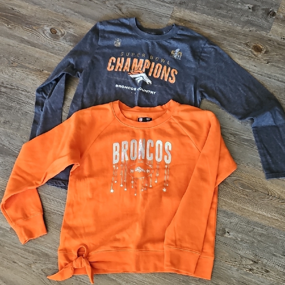 Denver Broncos Kids Orange and Blue Shirts